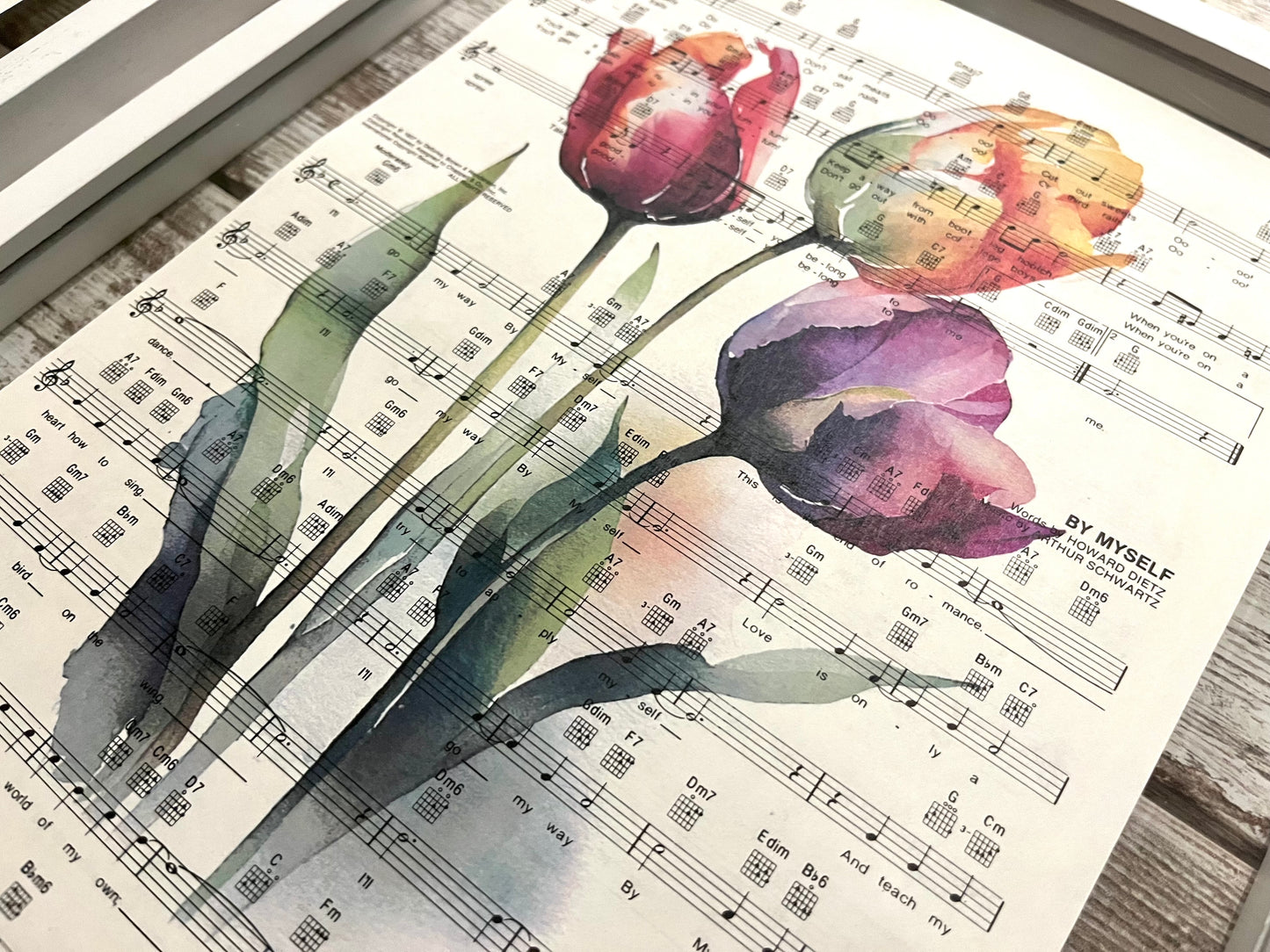 Tulip Sheet Music Prints, Set of 6