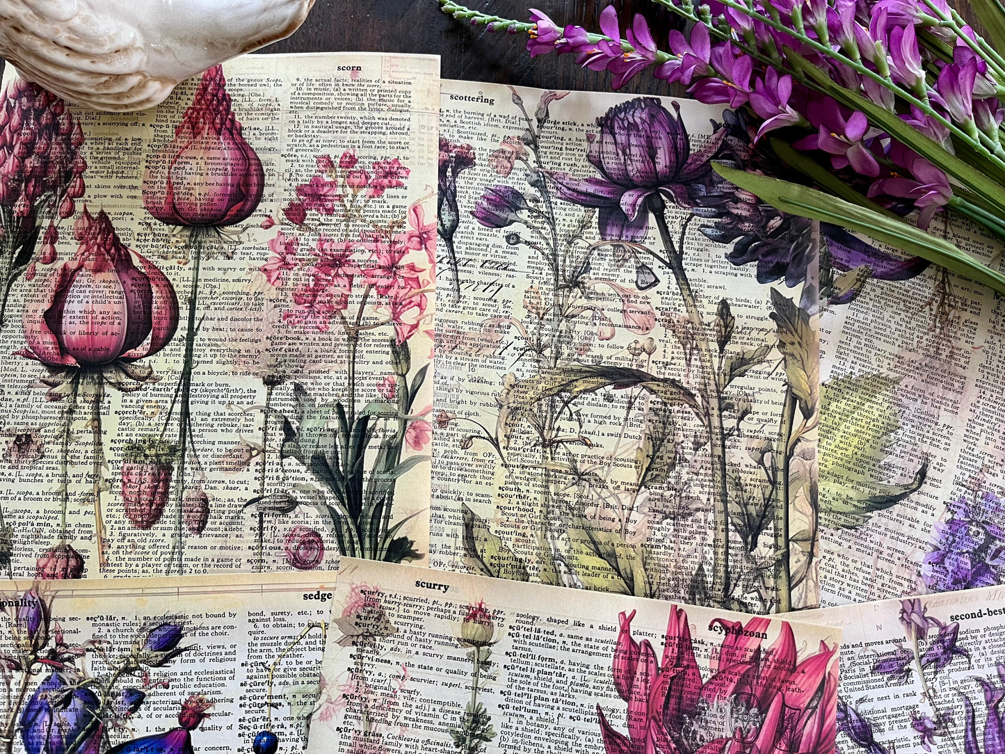 Botanical Junk Journal Ephemera Supplies (100 Pieces)