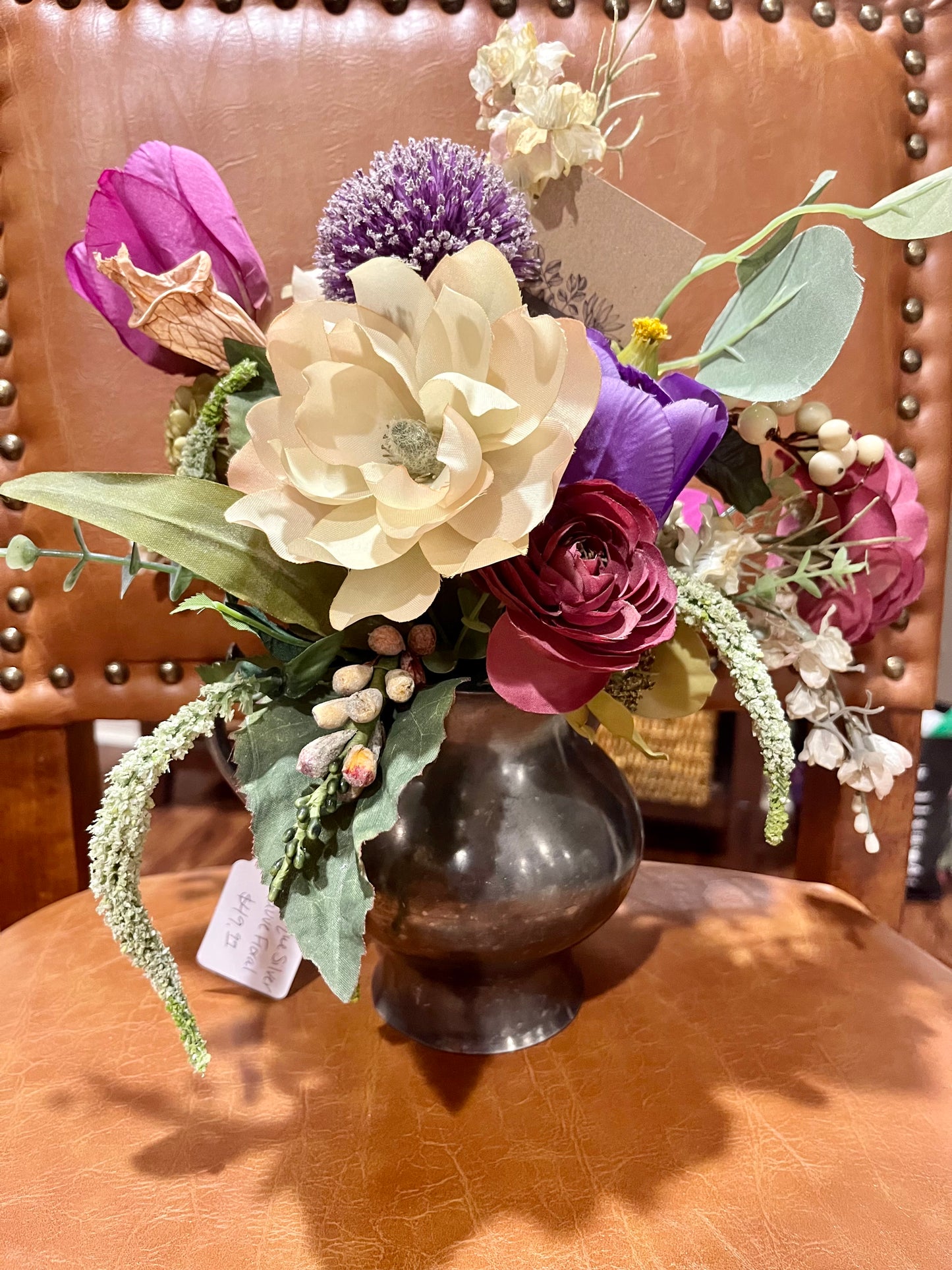 Antique Silver Floral Arrangement