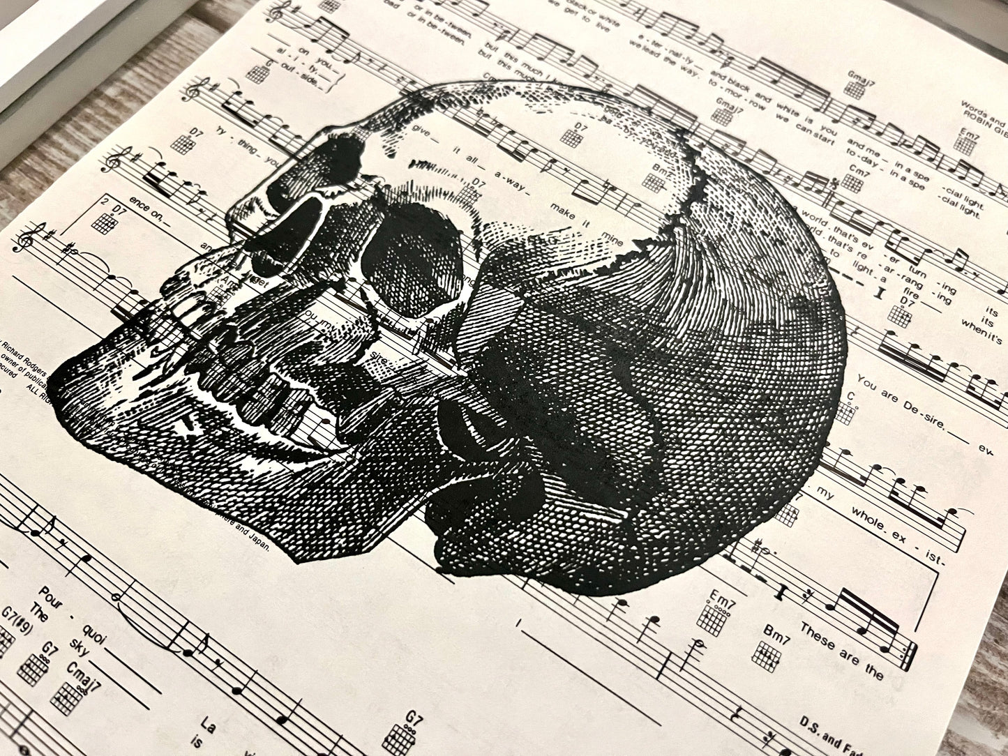 Spooky Halloween Sheet Music Collage Prints, Set of 6