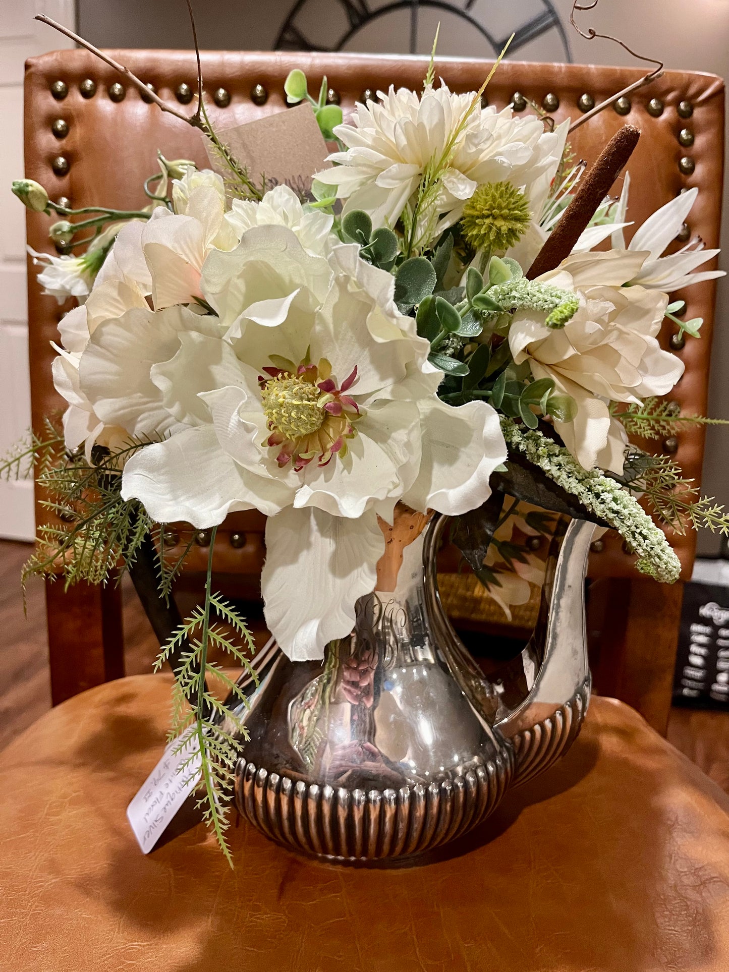 Antique Silver Floral Arrangement