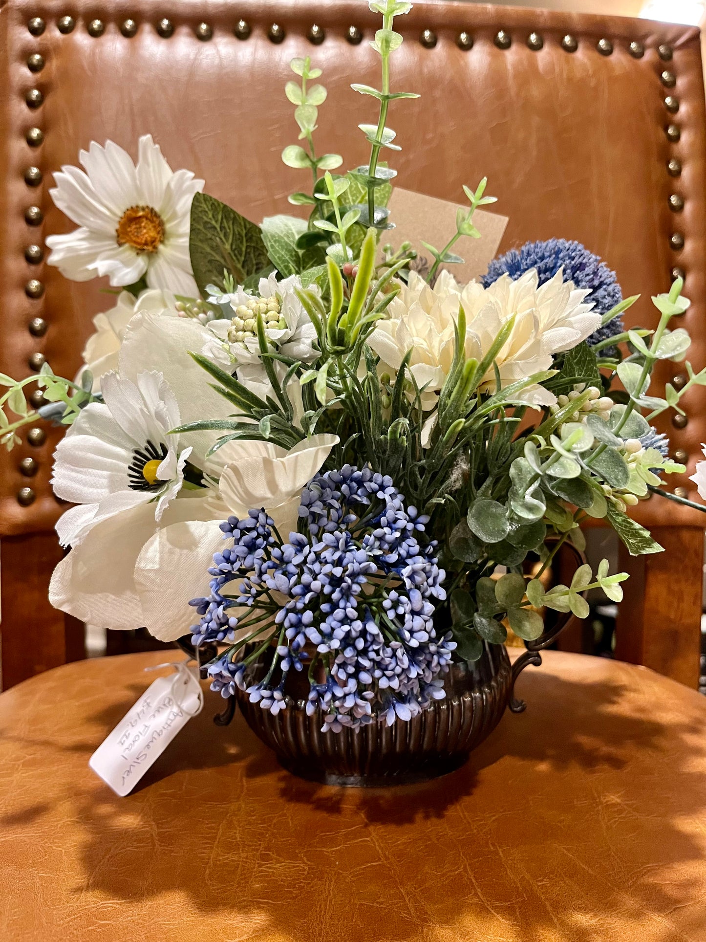 Antique Silver Floral Arrangement