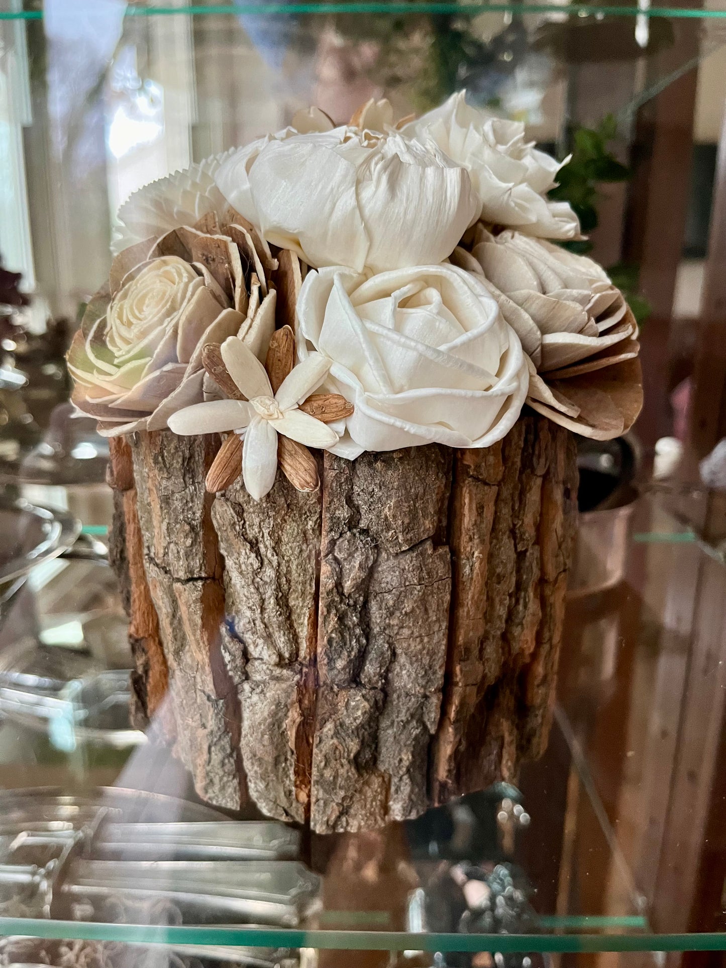 Small Rustic Wood Floral Arrangement