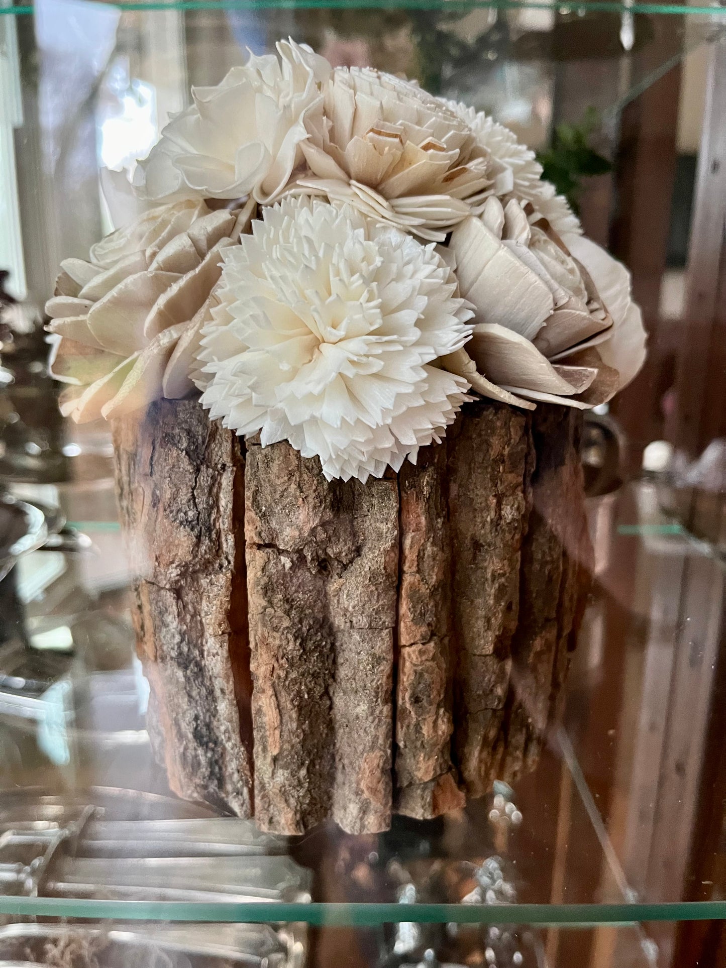 Small Rustic Wood Floral Arrangement