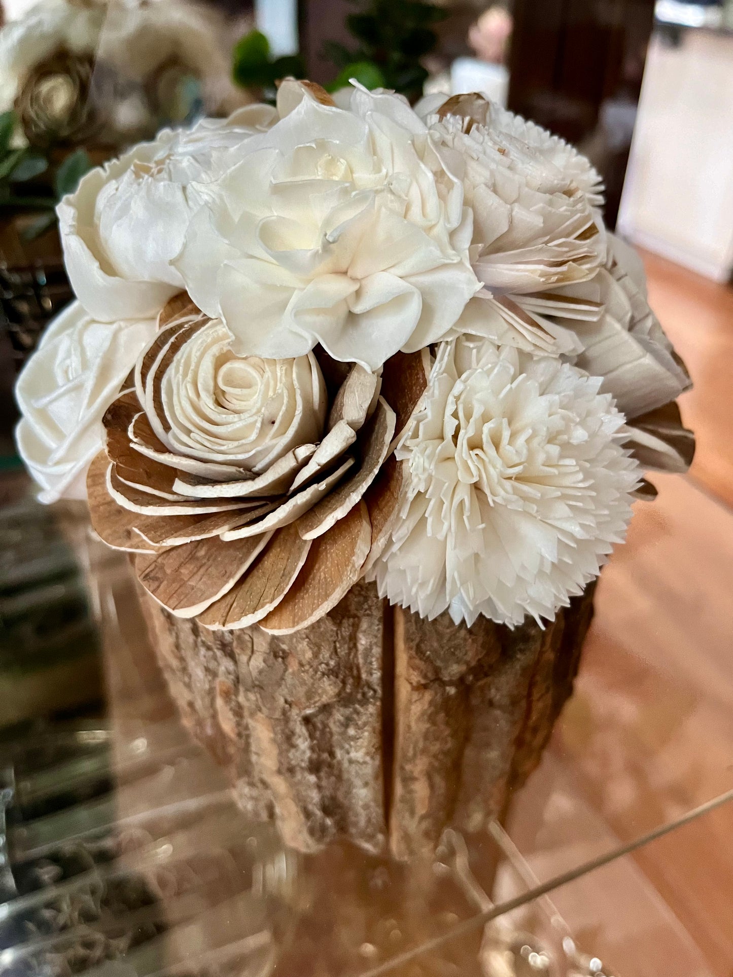 Small Rustic Wood Floral Arrangement