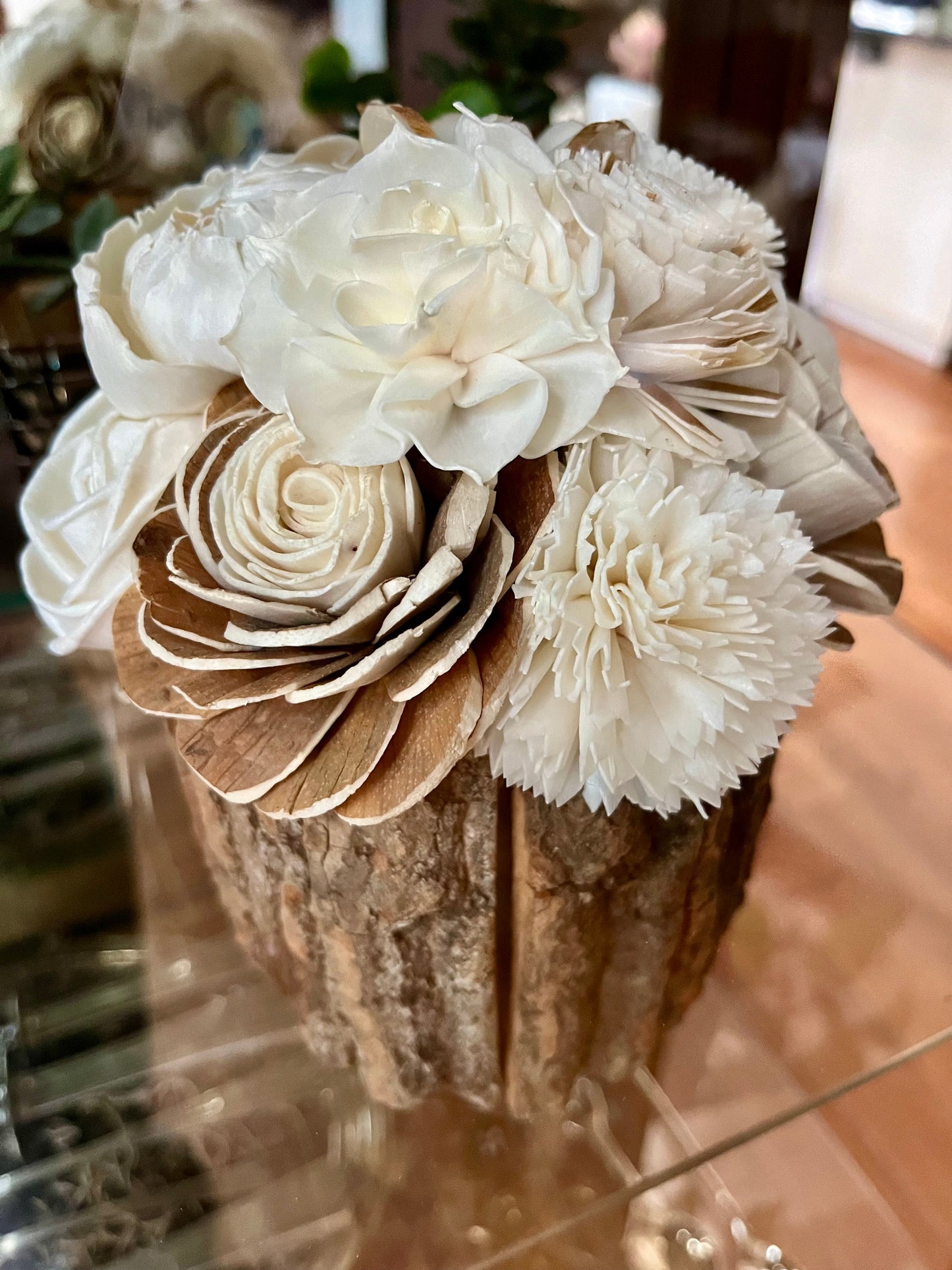 Medium Rustic Wood Floral Arrangement