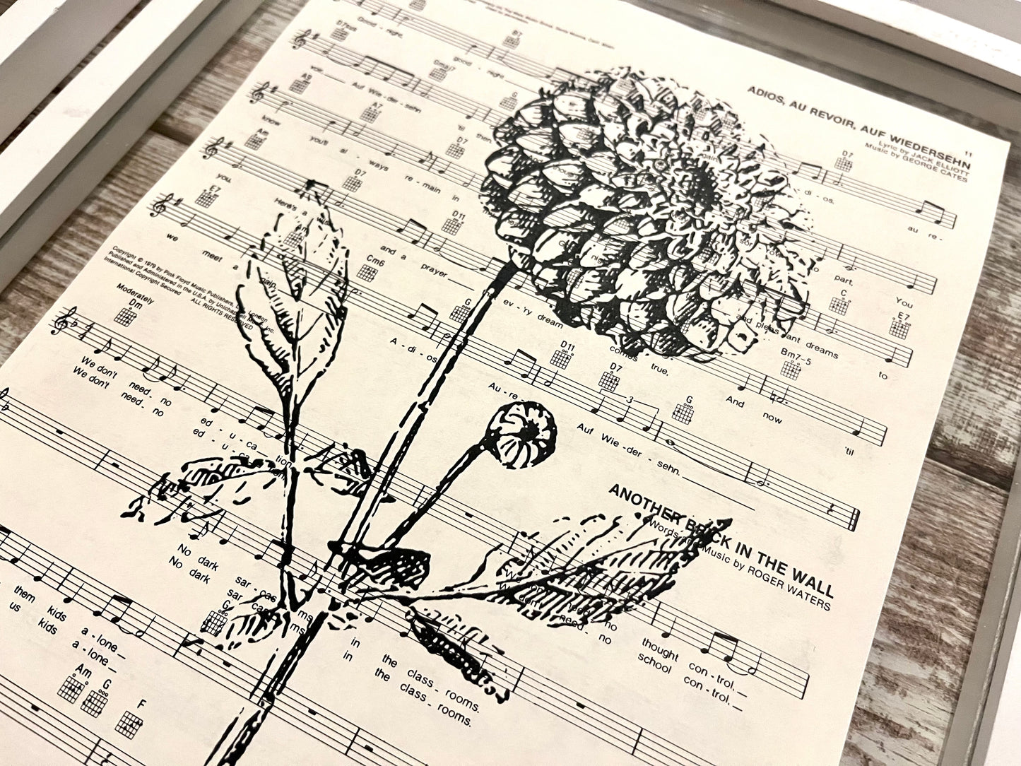 Botanical Sheet Music Prints, Set of 6