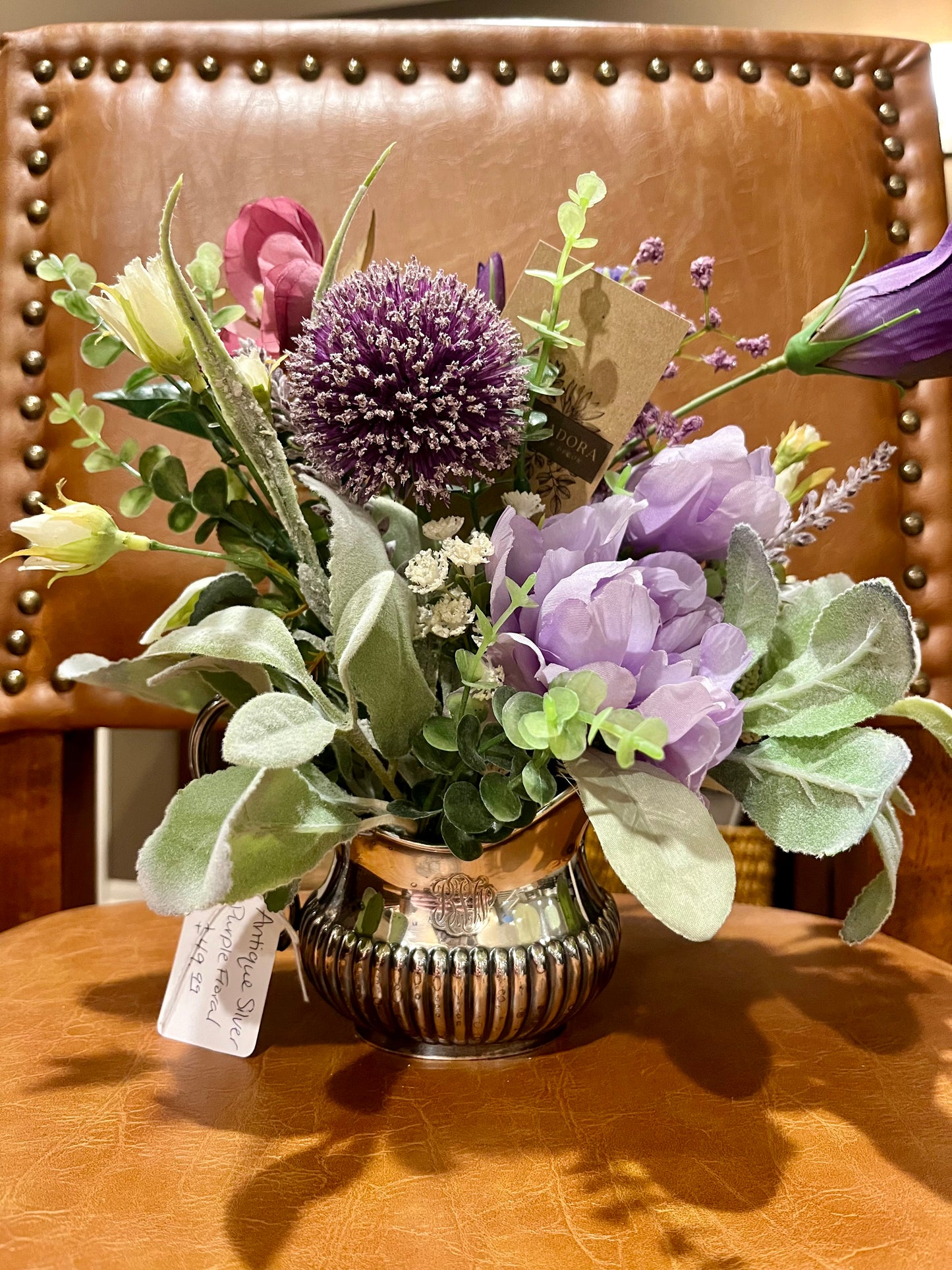 Antique Silver Floral Arrangement