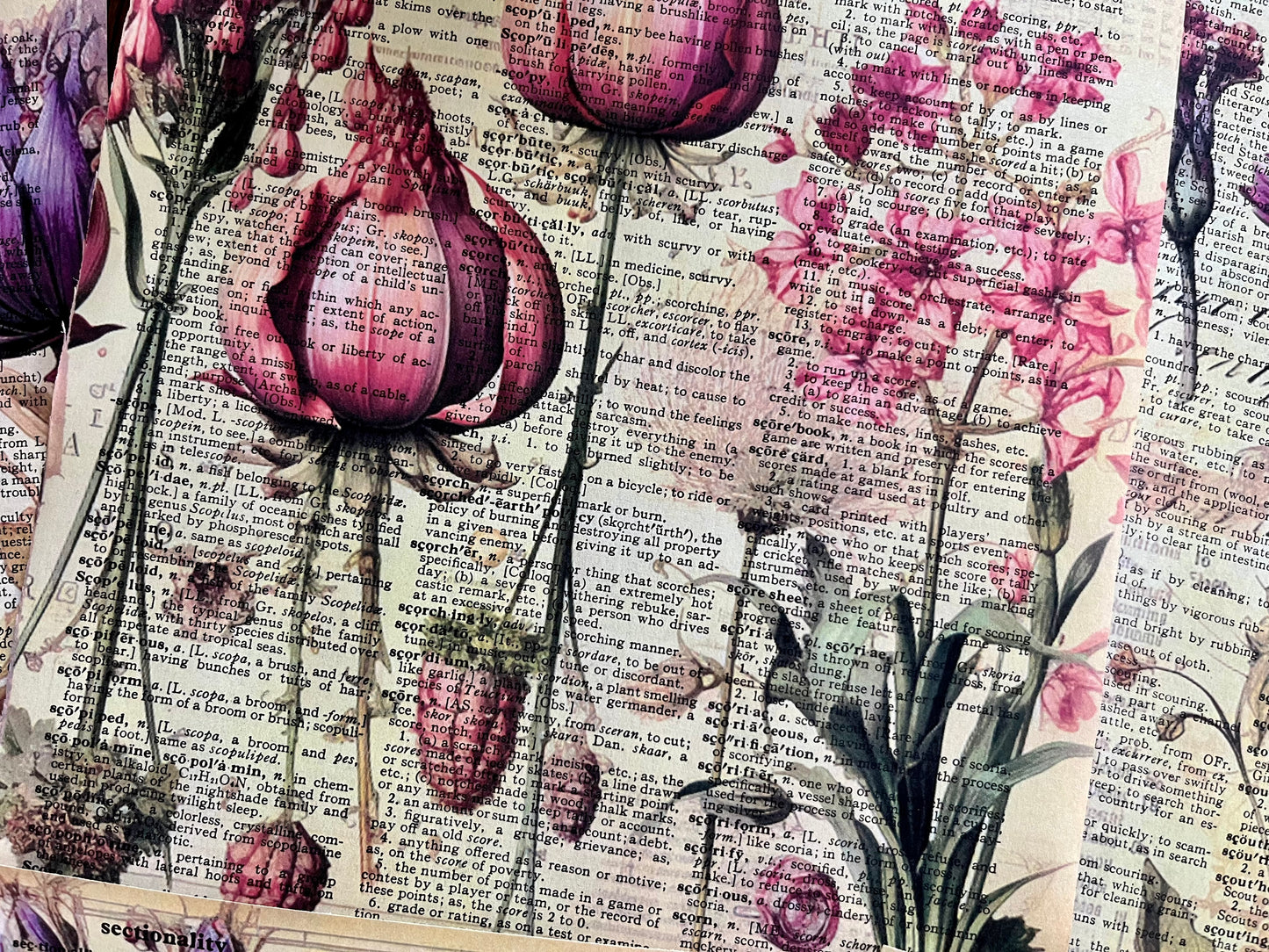 Botanical Junk Journal Ephemera Supplies (100 Pieces)